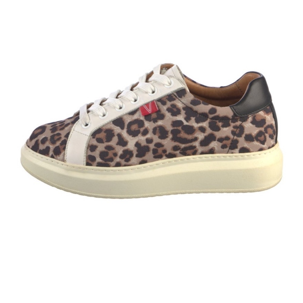 Veronica Beard Leopard Sneakers with Black and White Details